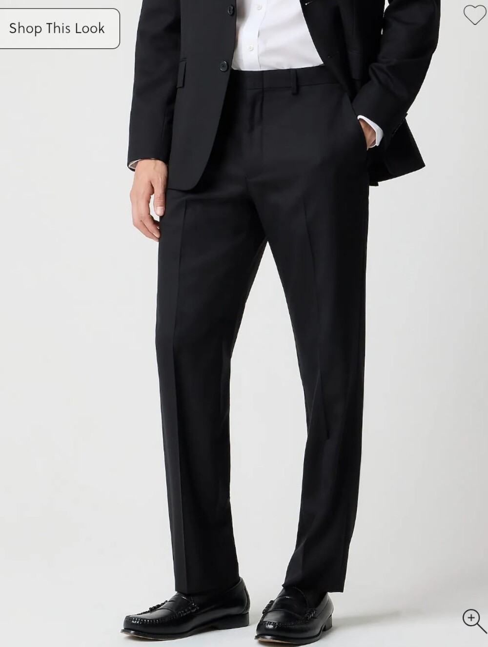 J Crew Classic-fit Thompson worsted wool suit pant CF874 Size 33x30 Black